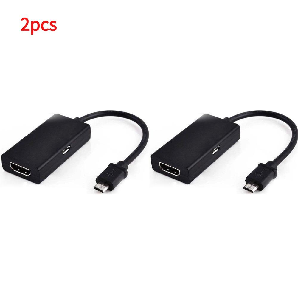 Micro USB 2.0 MHL To HDMI-compatible Cable Adapter Converter HD 1080P HDTV Cable Adapter for Samsung HTC 5-pin Port Plug Play