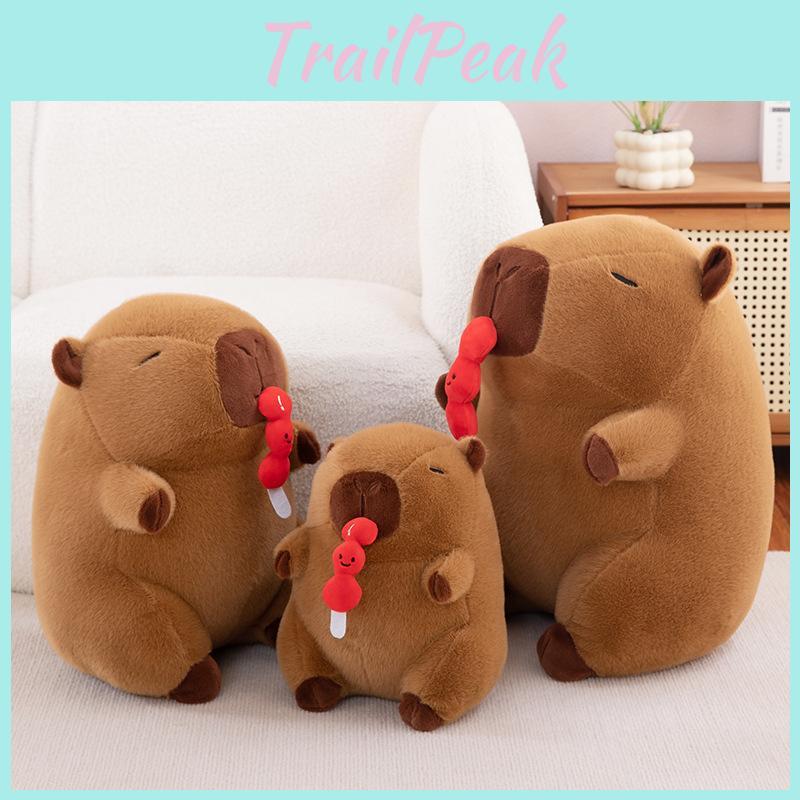 Adorable Capybara Plush Toy With Sweet Candy Style For New Year Good Luck Charm