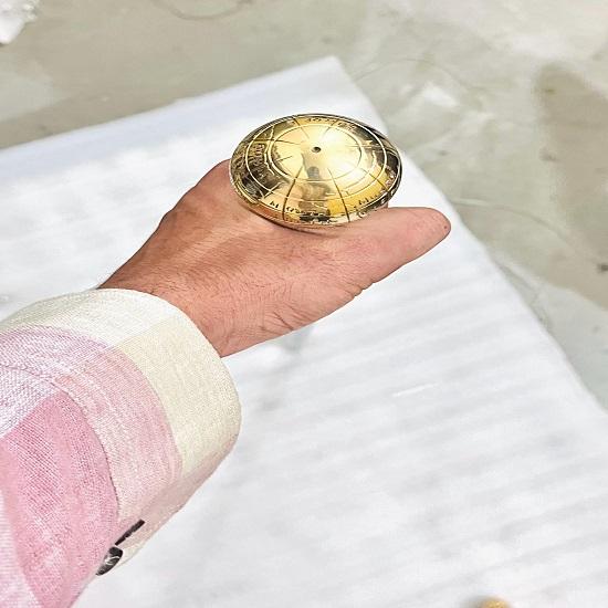 Brass Globe Handle Walking Cane