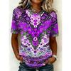Women's T Shirt Print Vintage Stylish Casual Short Sleeve Crew Neck Round Neck Regular Tops Summer Spring
