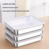 Antibacterial Stainless Steel Towel Tray with Lid - Square Dinner and BBQ Plate