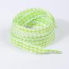 Scalloped Edge Gingham Shoelaces 1.2cm Width Ruffled Plaid Ribbon Laces Multicolor Anti-Slip Knot Decor Strings for Casual Shoes