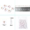 100Pcs 7mm Acrylic Alphabet Beads Rose Gold Letter Loose Flat Round Beads For Jewelry Making Findings DIY Bracelet Earrings Gift