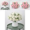 Rose Flower Bouquet Artificial Silk Wedding Decor Gift For Bridesmaids
