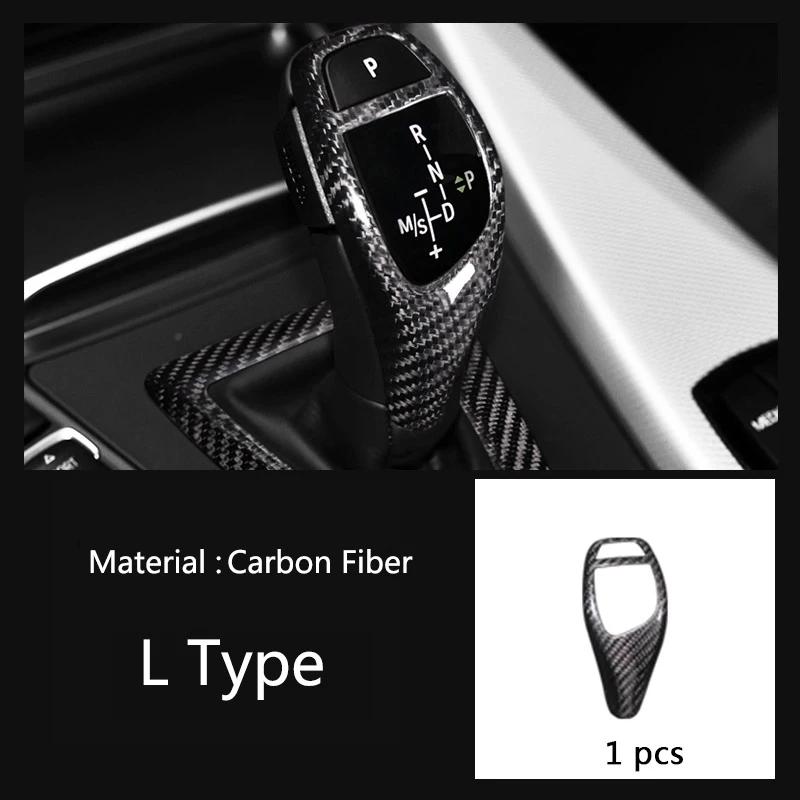 Carbon Fiber Internal Shift Knob Cover For BMW F30 F32 F34 F36 Multimedia Button Panel Decorative Sticker Accessories