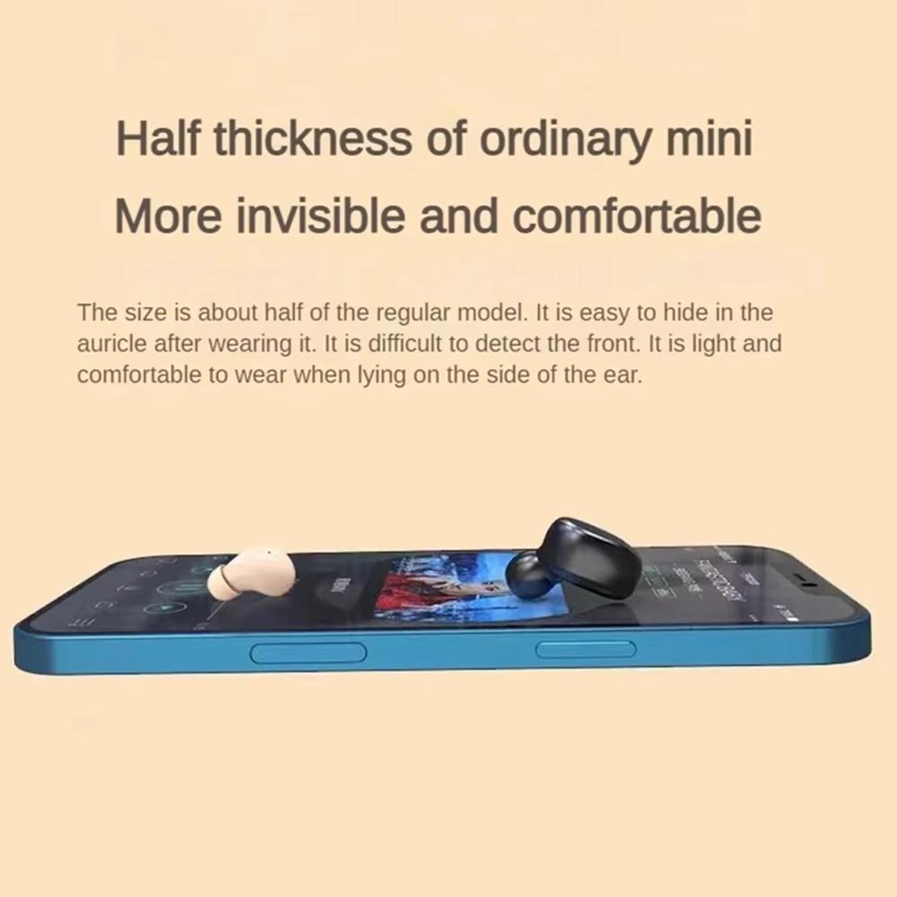 Invisible Mini Sleep Earbuds Wireless Bluetooth Headphones TWS In-Ear Headset With Mic Noise Reduction HIFI Music Earphones