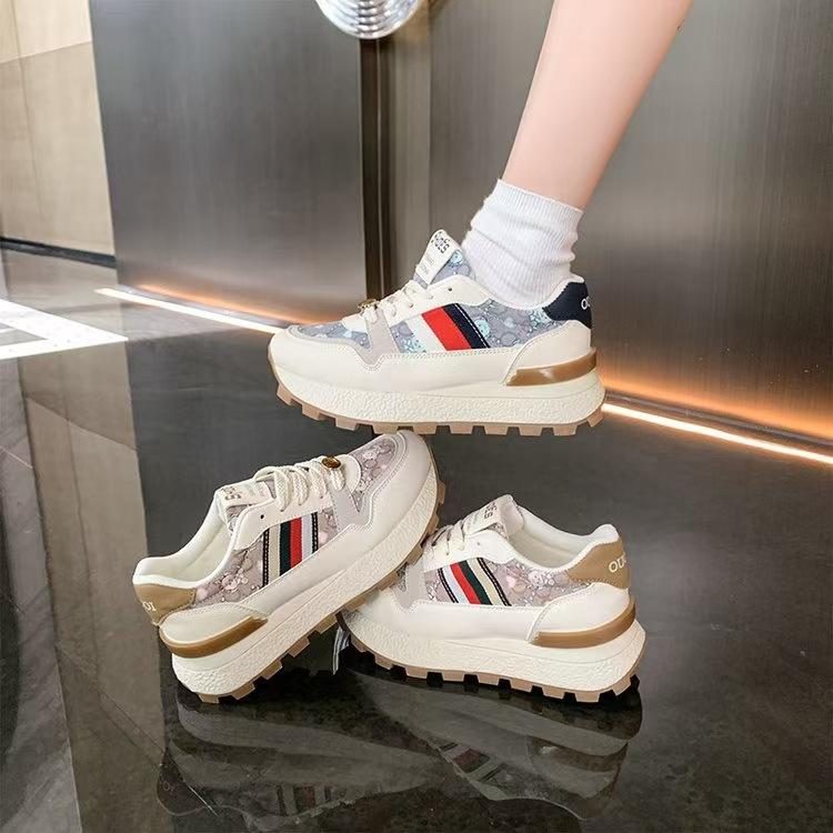 Height-increasing Platform White Shoes Women's New Spring 2025 Super Fire Small Casual Muffin Shoes Board Shoes