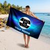 Borussia Mönchengladbach Custom Beach Towel, Personalized Name Text Print, Football Logo Soft Quick‑Dry Towel Holiday Gift