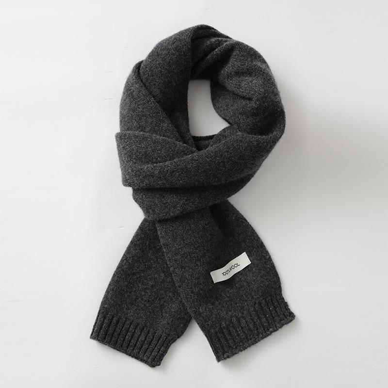 Dziecięcy szalik z dzianiny 100% wełny, uniwersalny komin w stylu koreańskim dla chłopców i dziewcząt, idealny na jesień/zimę.