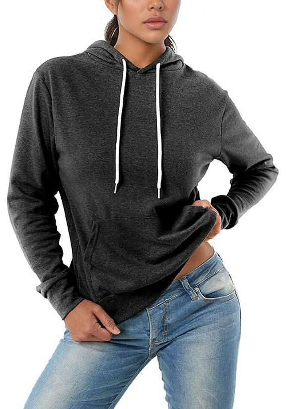 2025 Essential Women's Lightweight Long Sleeve Pullover Hoodie