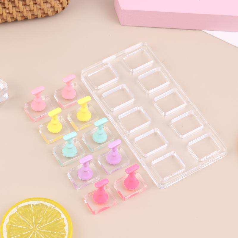 1 Set Non-Magnetic Nail Display Acrylic Nail Display Stand Tips Holder Nail Practice Stand Fingernail Diy Manicure Stand Tools