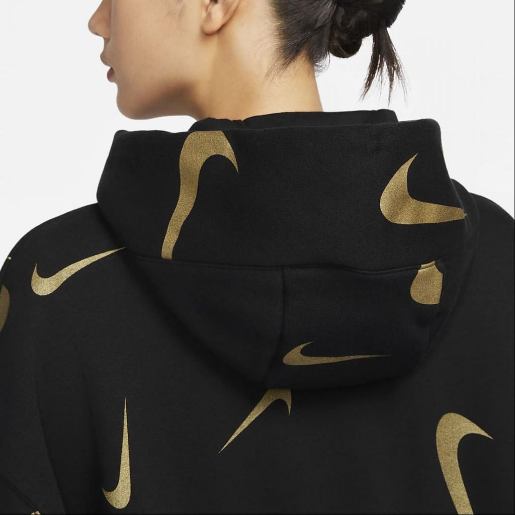 Nike Sweatshirts Women's Black Hooded Moderate Regular FB8744-010