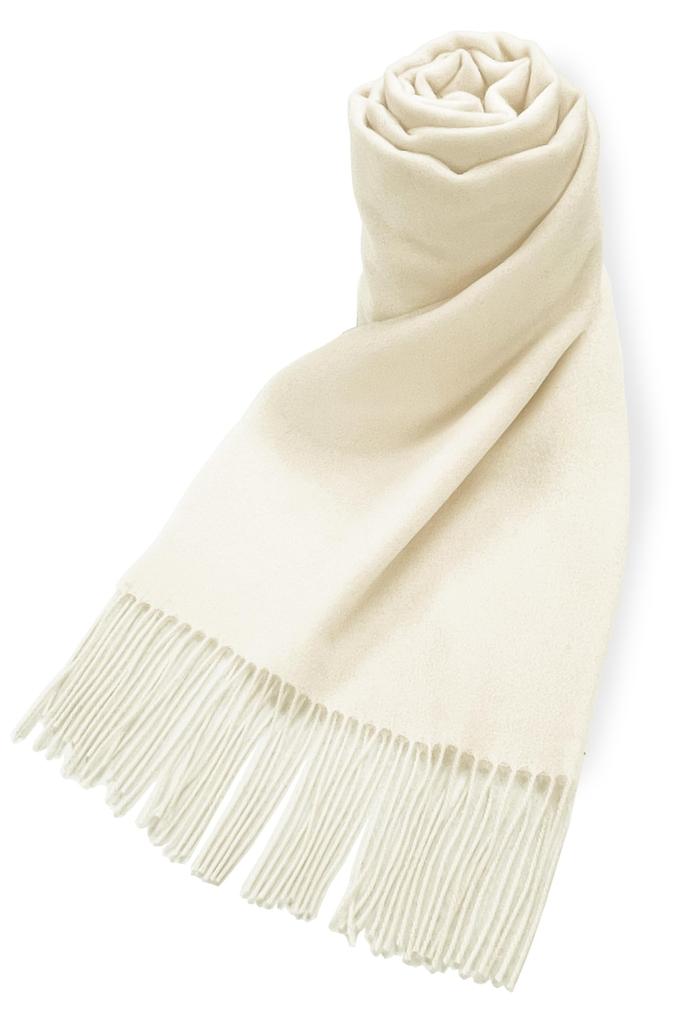 Vita Natur Cashmere Blend Wool Large X 95% Wool, 5% Stole, (190cm 60cm), Off-White