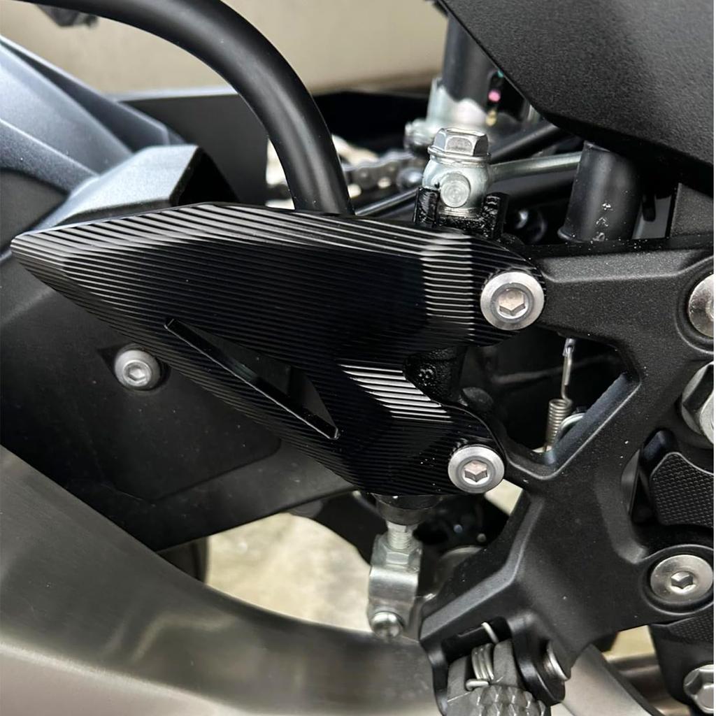 [HRuizq] Foot Peg Heel Plate Guard Protector Foot Peg Fits Kawasaki Ninja 400 Z400