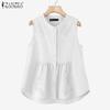 ZANZEA Damen Sommer-Tanktops mit lässiger Stickerei, ärmellos