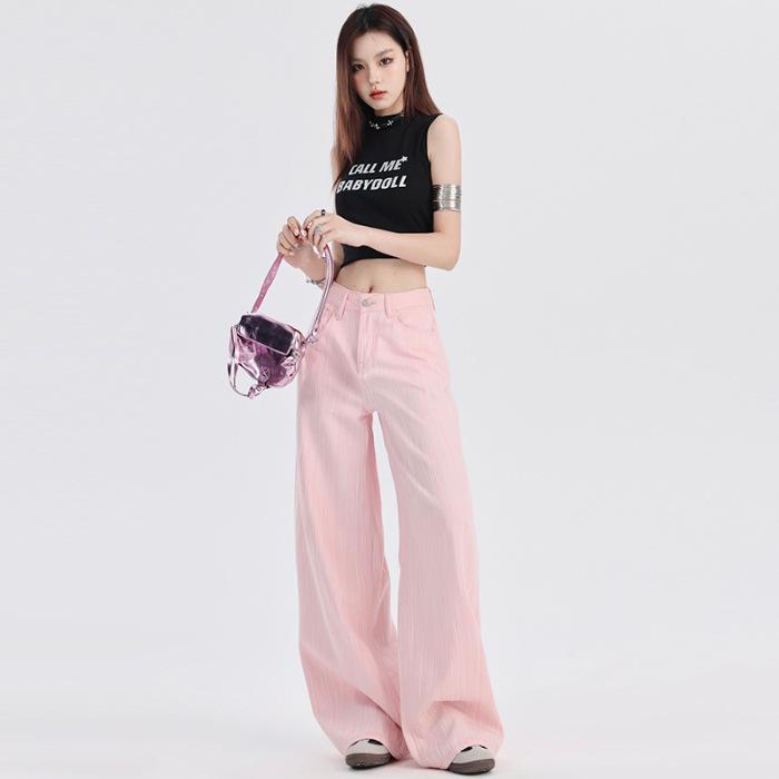

Petite Women s Floor-length Straight-leg Jeans - 2025 Spring/Autumn Collection L