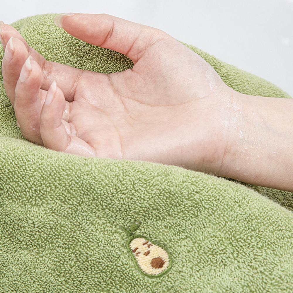 Cotton Avocado Banana Towel Embroidered Soft Absorbent Skin Friendly Face Hand Towels for Adults Kids Bathroom Beach Spa