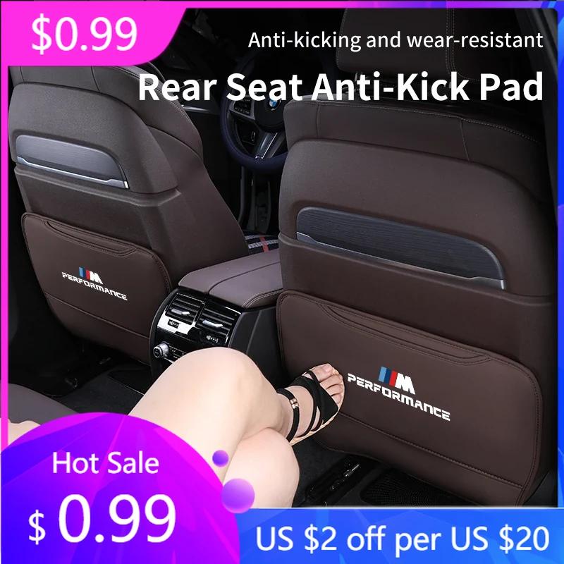 2025 Horká podložka na zadní stranu autosedačky proti kopání Kožený chránič Kryt pro BMW řady 5 F10 G30 G38 G60 X1 U11 Dekorace interiéru auta Ac