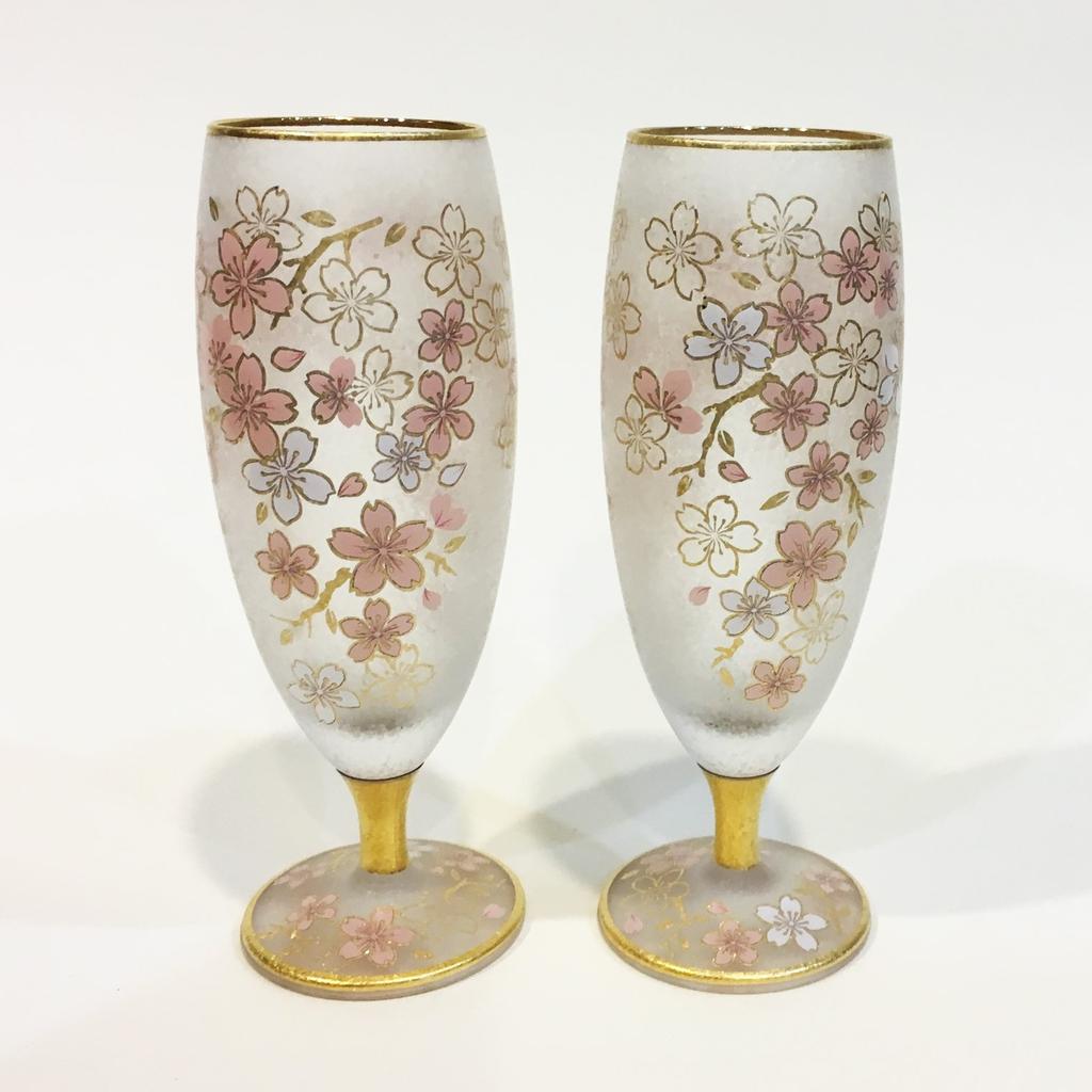 ADERIA SAKURA SAKE PAIR SET 125ml (Set of 2) - Made in Japan, Gift Box Included. Stylish gift for women, Mother's Day, Father's Day, couples, men, hou
