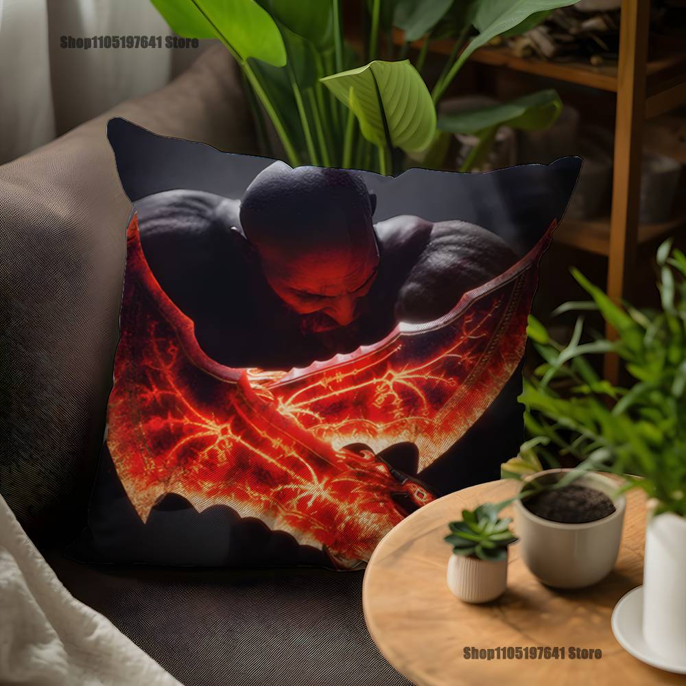 Game G-God Of W-War Kratos Pillow Case For Sofa Decor Car Office Room Printing Cushion Cover Decorations And Protector