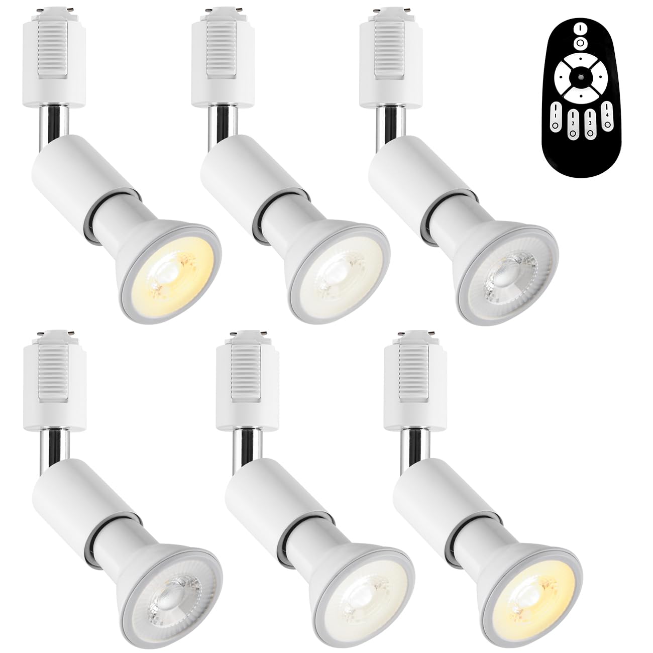 

ANWIO Spotlight for Lighting Bars, Dimmable and Color-Adjustable, with Remote Control, Duct Rail Lighting, E26 Base, Includes LED Bulb, 6W Power