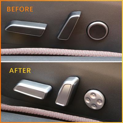 Car Seat Button Cover Trim for Tesla Model 3 2016-2022 ABS Model3 Auto Seat Adjust Knob Decorative Covers Interior