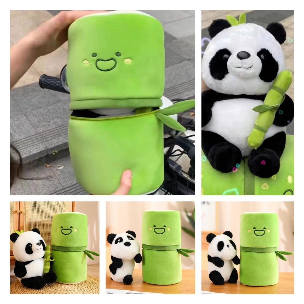Authentic Panda Plush Toy With Bamboo Perfect Souvenir From China!