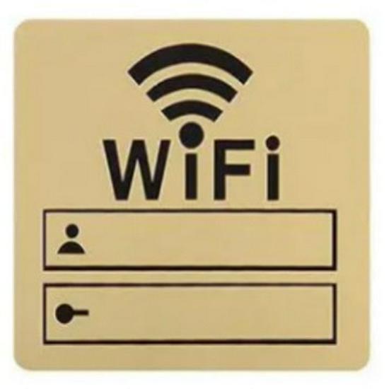 WiFi Logo DIY Mirror Wall Sticker for Restaurant, Office, Salon, Bedroom, Shop, Kindergarten Decor.