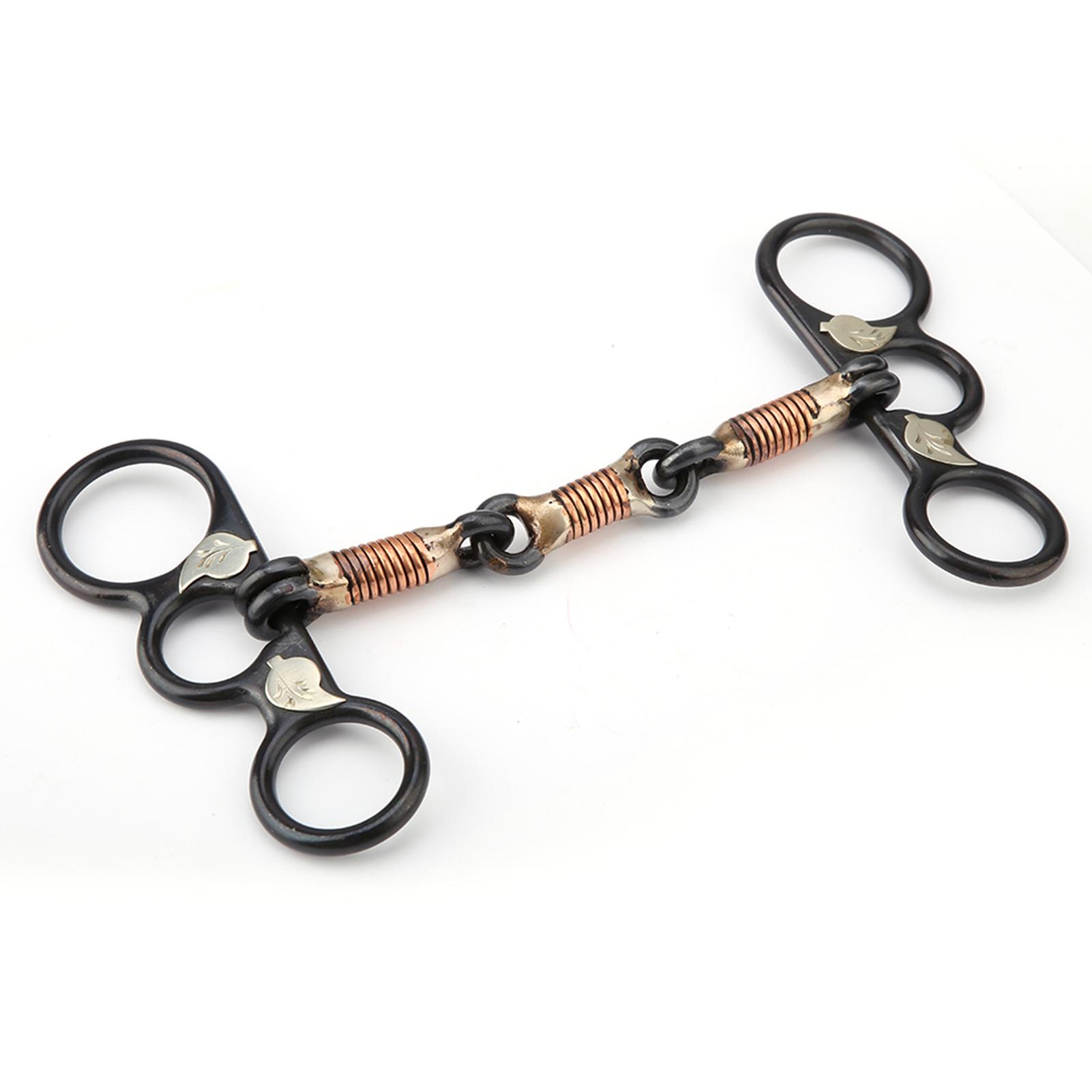

Horse Chew Black Stainless Steel Training Bit Copper Wire Wrapped Month