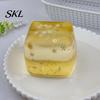 Lemon Stress Relief Toy Transparent Squeeze Toy, Jellyfish Ice Cream Reduction Soft Clear Cube Sensory for Kids Adults