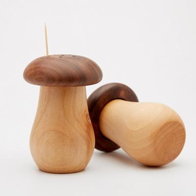 Pilz Zahnstocher Halter Zahnstocher Box Haushalt Holz Zahnstocher Box Niedliche Pilz Zahnstocher Glas Tisch Dekoration