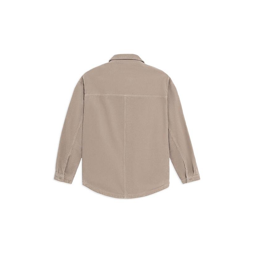 Li Ning Badfive Corduroy Loose Casual Lapel Jacket Men Jacket Khaki AFDS069-1