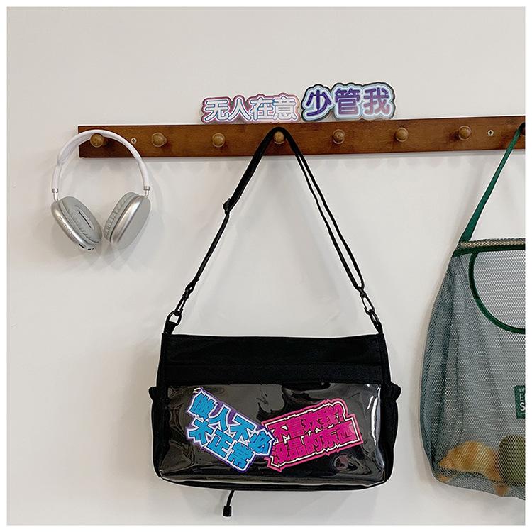 

Школьная сумка, в стиле колледжа, универсальная, простая и вместительная сумка почтальона, класс, школьная сумка, женская одежда,