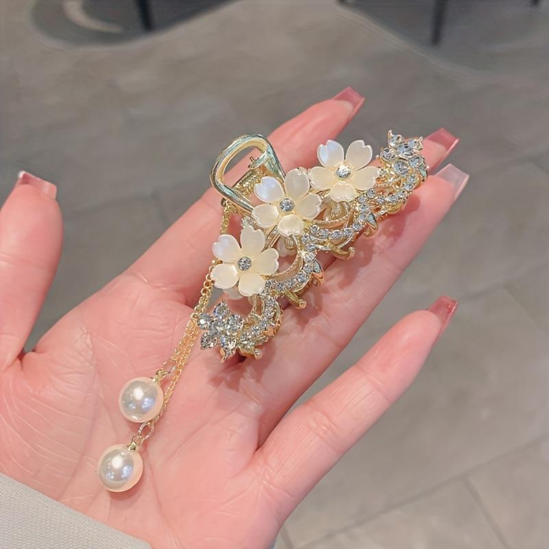 Elegante Süße Frische Kamille Quaste Kralle Clip Damen Mädchen Prinzessin Stil Lässig Freizeit Haar Accessoires
