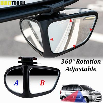 360 Rotation Adjustable Car Blind Spot Mirror Wide Angle Convex Rearview Mirror View Front Rear Wheel Car