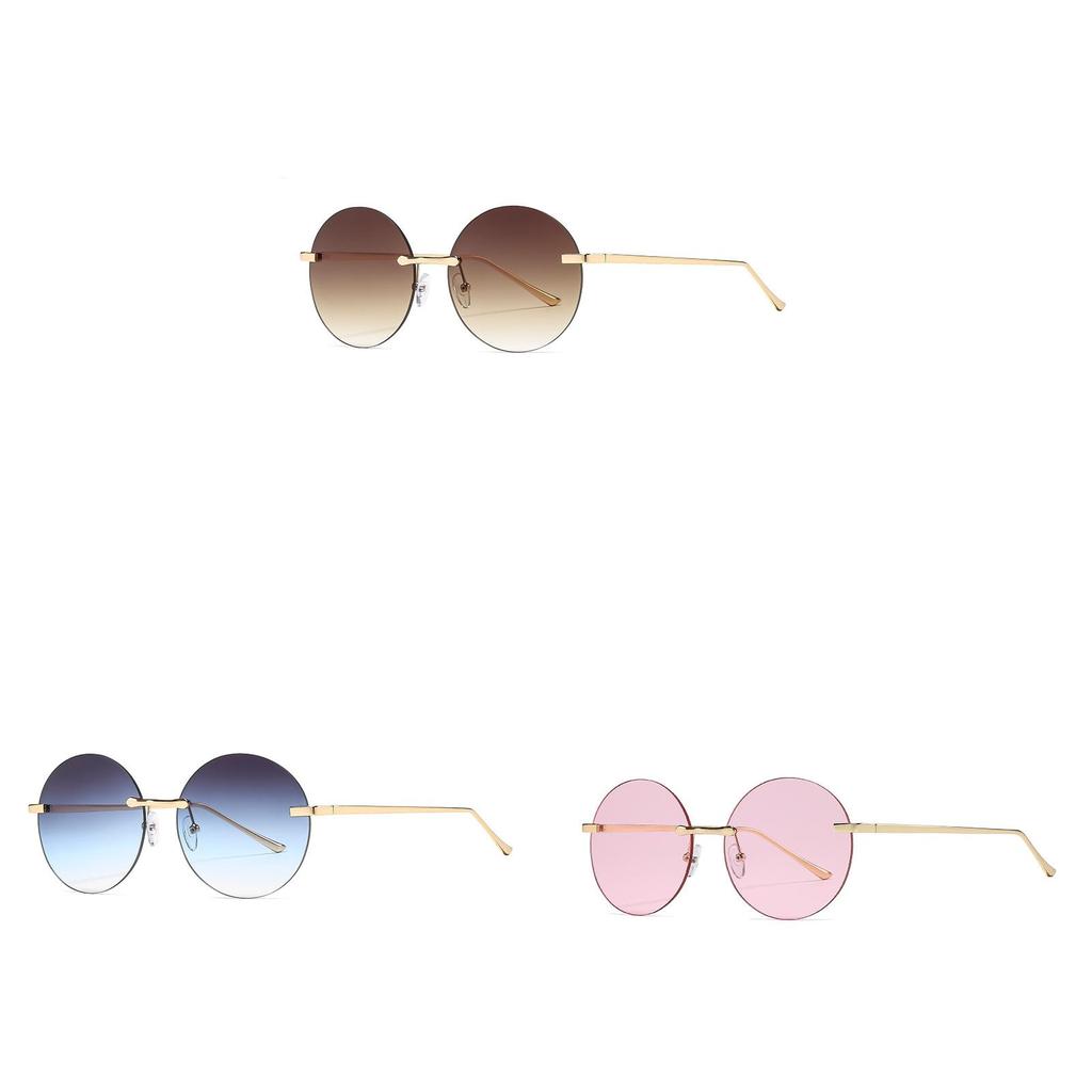 Modern Round Frame Sunglasses For Women With Pc Lenses And Sun Protection