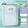 Transparent Stationery Bag Mesh Zipper Pouch File A4 Letter Size 3-Layer Quality Storage Case with Handle Document Organizer for School Travel Office