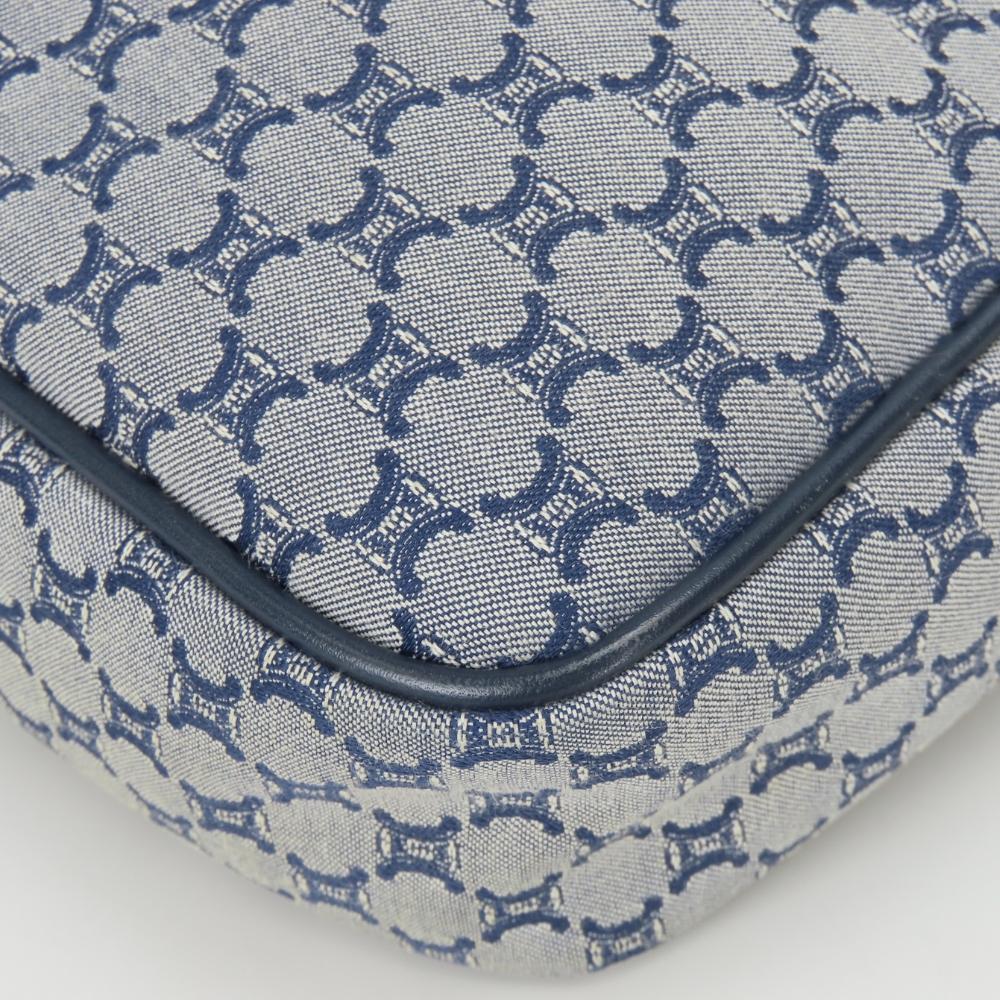 Used CELINE Shoulder Bag Macadam CE00/24 canvas/leather Navy casual