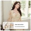 Xiangying French Style Floral V-neck Midi Dress