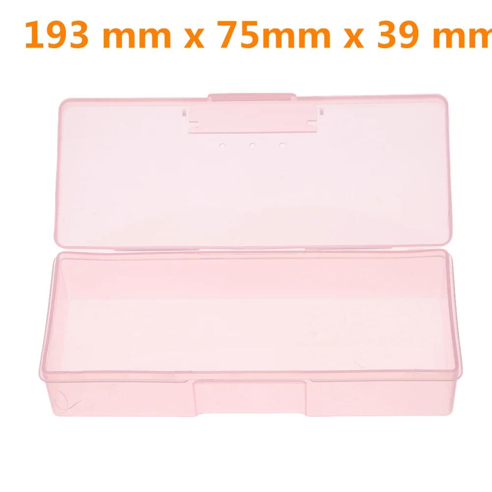 Plastic Transparent Nail Supplies Tools Storage Box Push Grinding Blocks Organizer Medicine Container 19x75x39 cm 1470₽