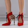 Nowe szpilki z czubkiem w panterkę - Seksowne, modne damskie buty z kolorowymi akcentami