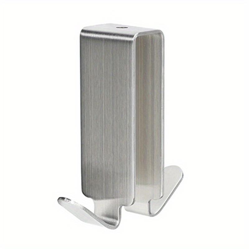 4pcs Stainless Steel Double Side HooksBathroom Shower Door Hook Over Glass Door Shower Towel Rack For Glass Wall Or Glass Door