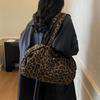 Yogodlns Leopard Print Canvas Shoulder Bag Fashion Large Capacity Tote Bag Woman Handbag for Daily Commute High Quality Bag