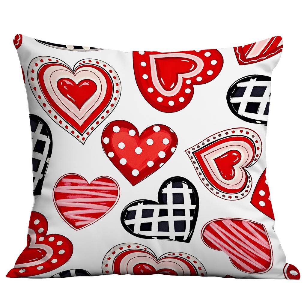 New Valentine's Day Pillow Case Love Letter Print Pillow Case Living Room Sofa Bedroom Cushion