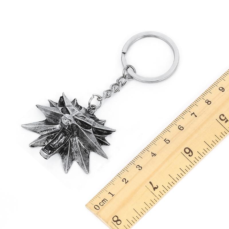 Retro Classic Fashion Pendant Witcher 3 Metal Wolf for Head Men's Animal Necklace Jewelry European American Games Jewelr