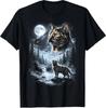 Tortoiseshell Cat Howling At Moon 90's Retro T-Shirt