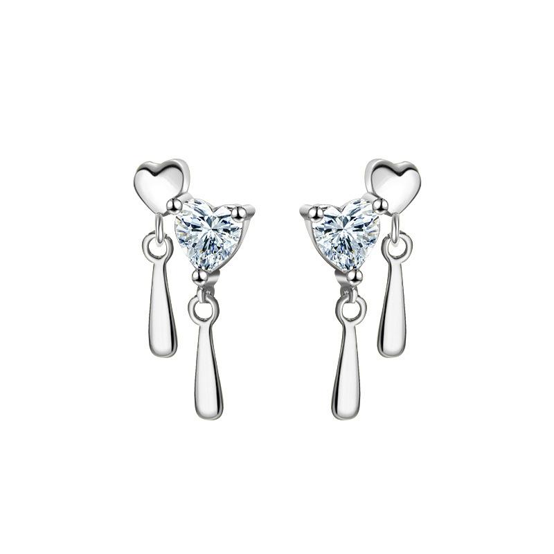 

Earrings for Women Two Love Small Sequins Cute Temperament Mini Japanese and Korean Earrings Melt Water Drops
