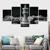 5Pcs Black Grey Chess Board Modern Decor Canvas Wall Art Paintings Home Decor No Framed 5 Pieces Pictures Poster Room Decor