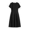 Elegant Checkered Beaded Waist-Hugging Women's Dress