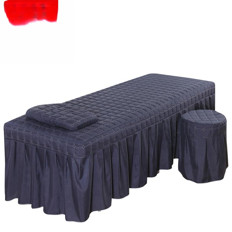 Beauty bed cover three-piece set: stool cover and pillowcase